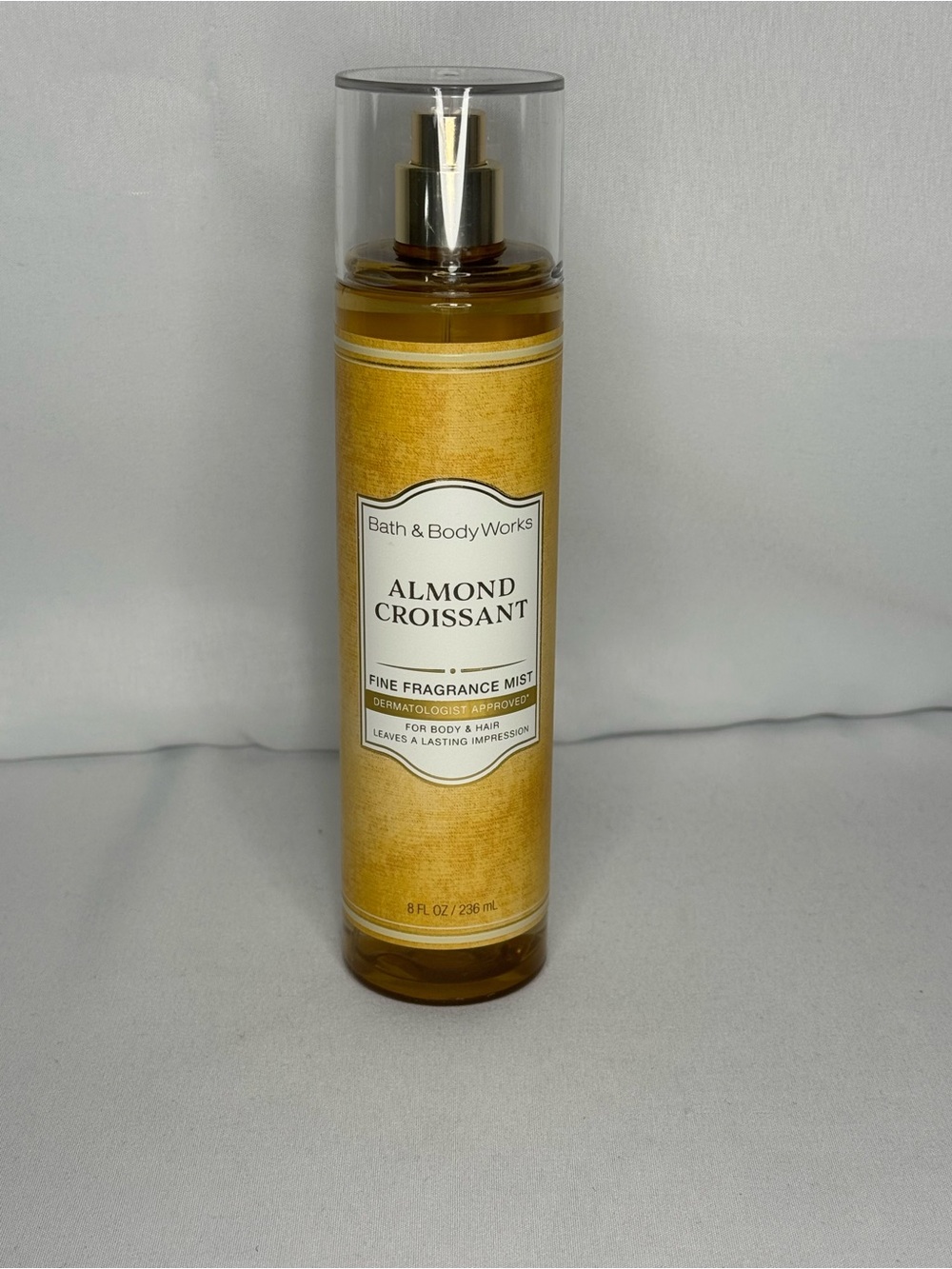Bath & Body Works Body Spray - Almond Croissant in a Gold Yellow Bottle - Picture 3 of 4